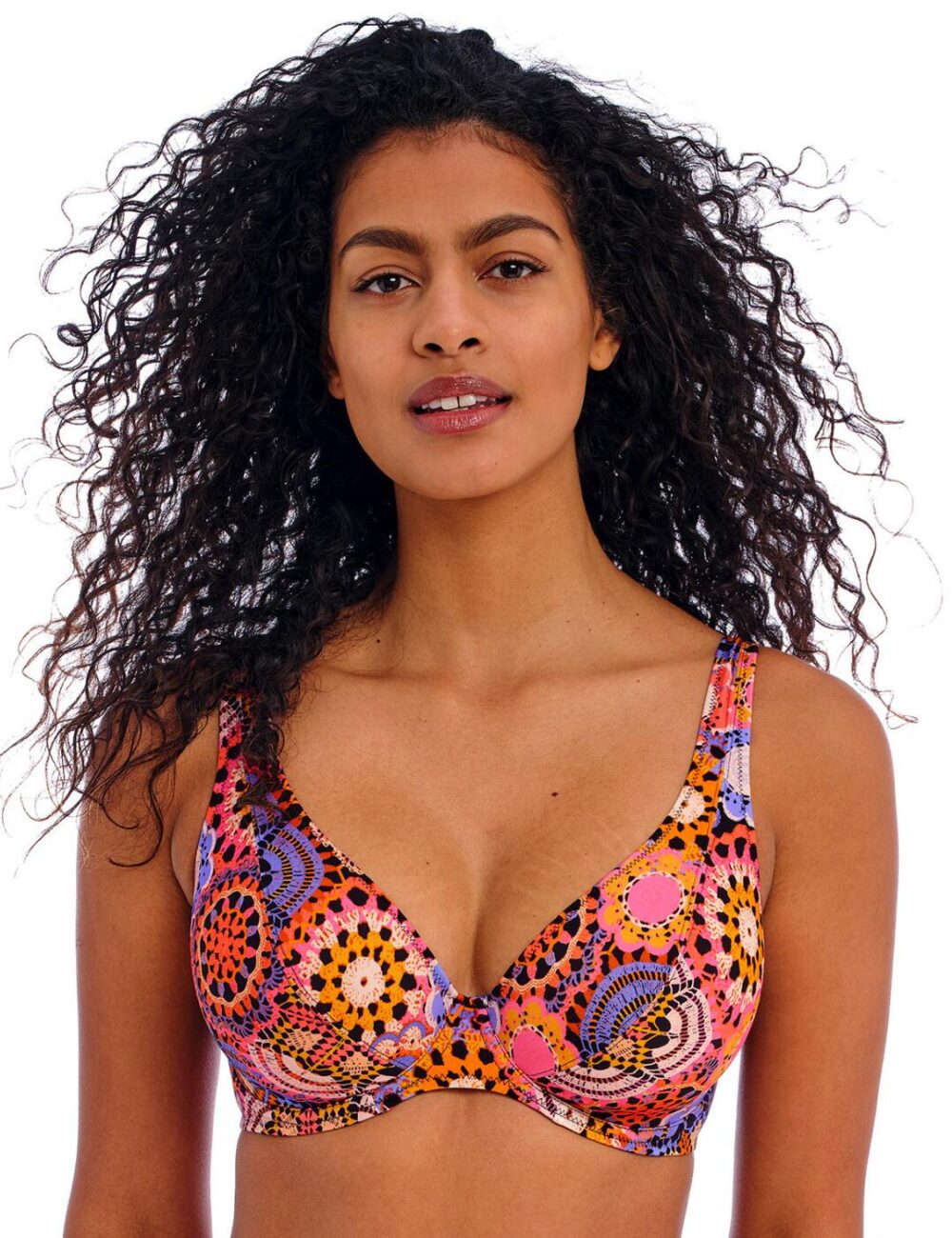 Freya Santiago Nights High Apex Bikini Top - Multi - 32HH