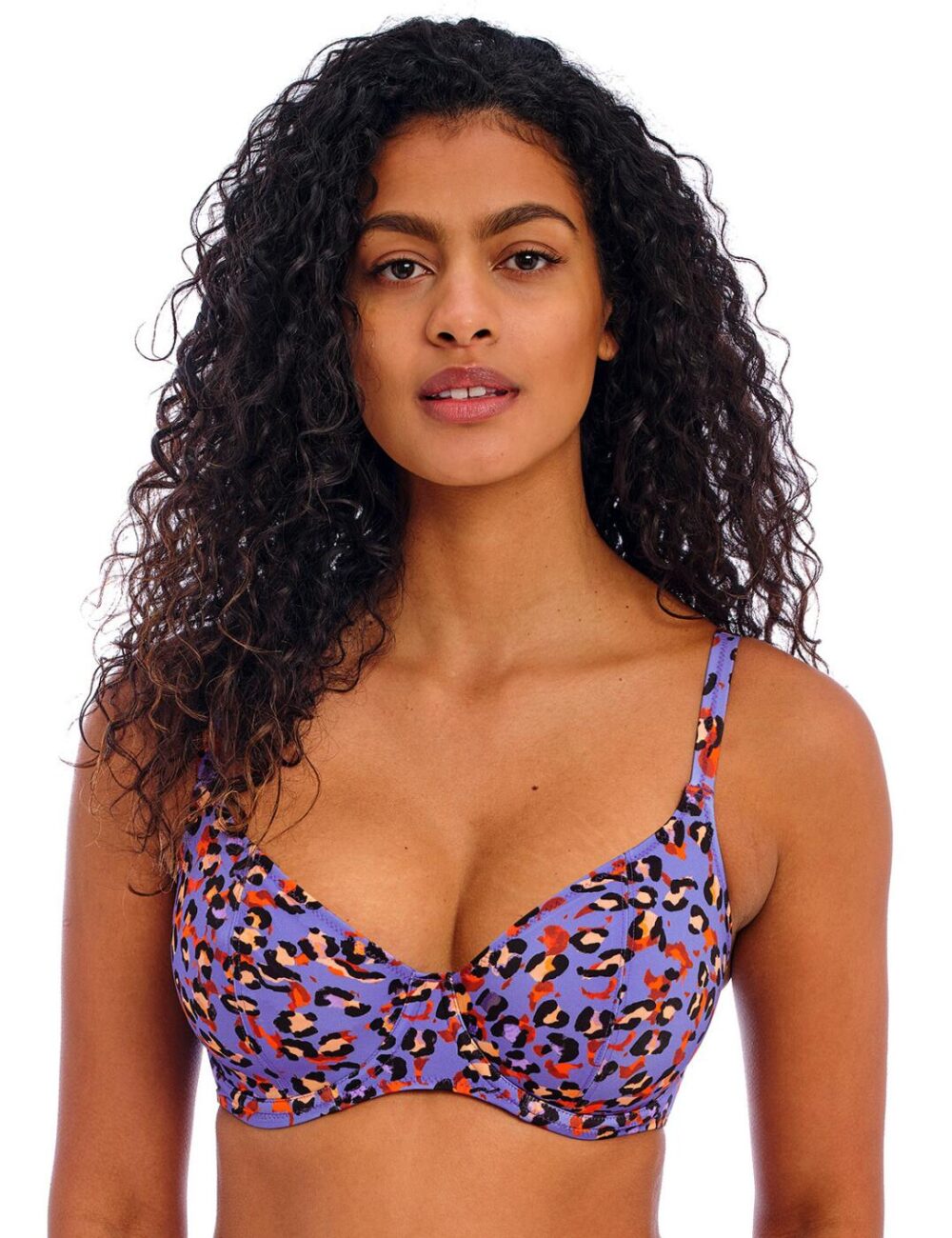 Freya Santiago Nights Plunge Bikini Top - Leopard - 28GG