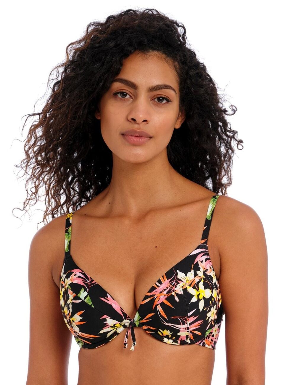 Freya Savanna Sunset Padded Plunge Bikini Top - Multi - 32D