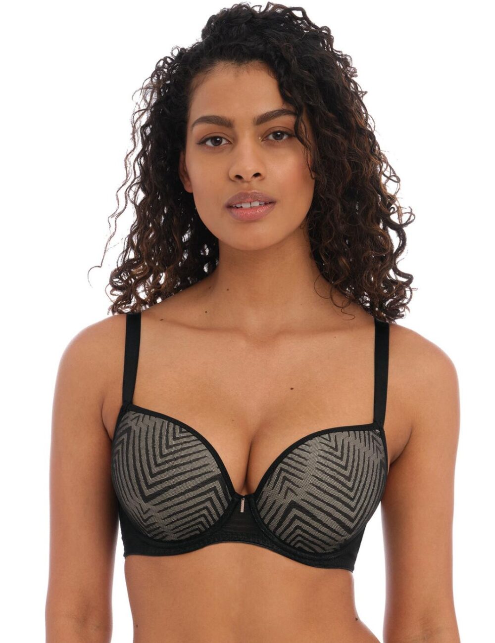 Freya Tailored Plunge T Shirt Bra - Black - 28D