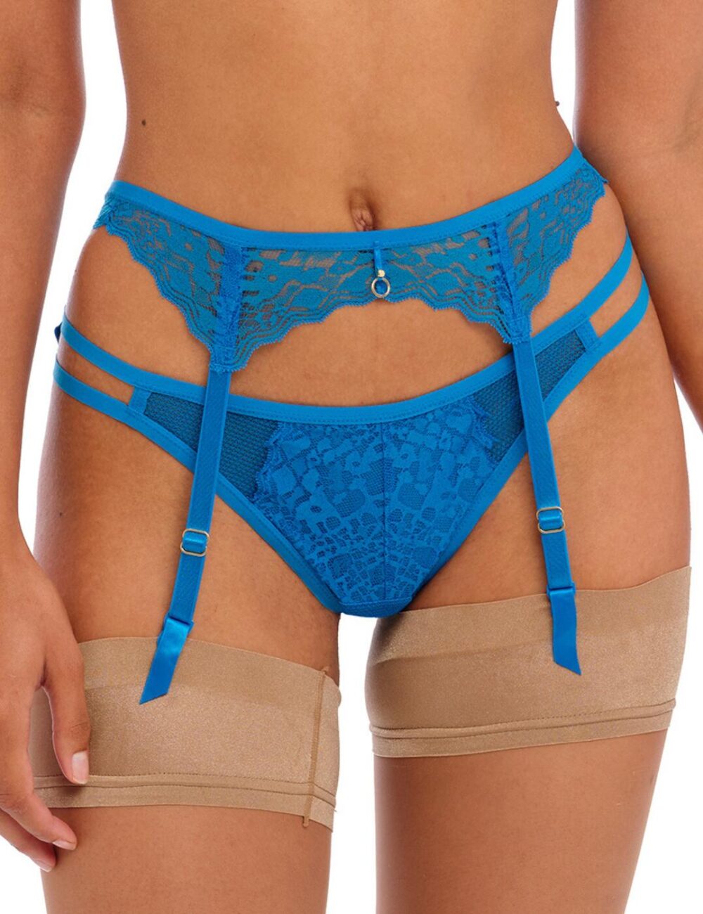 Freya Temptress Suspender Belt - Med Blue - XS - 8