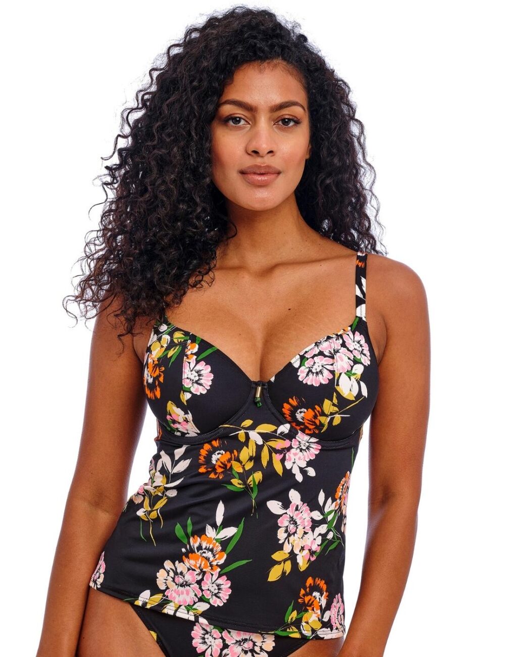 Freya Twilight Soul Plunge Tankini Top - Black - 30E