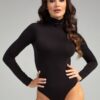 Gatta Turtle Neck Black Bodysuit