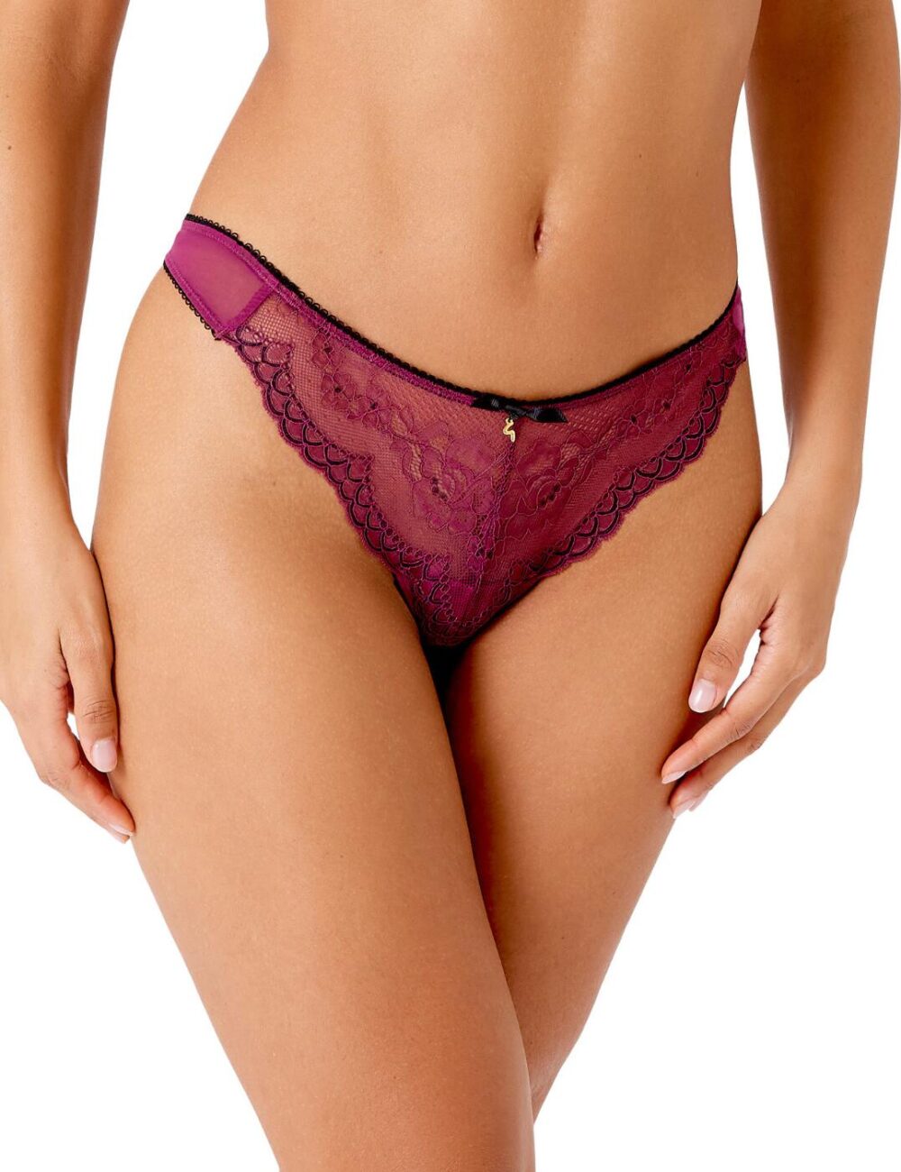 Gossard Superboost Lace Thong - Purple Potion - S - 10