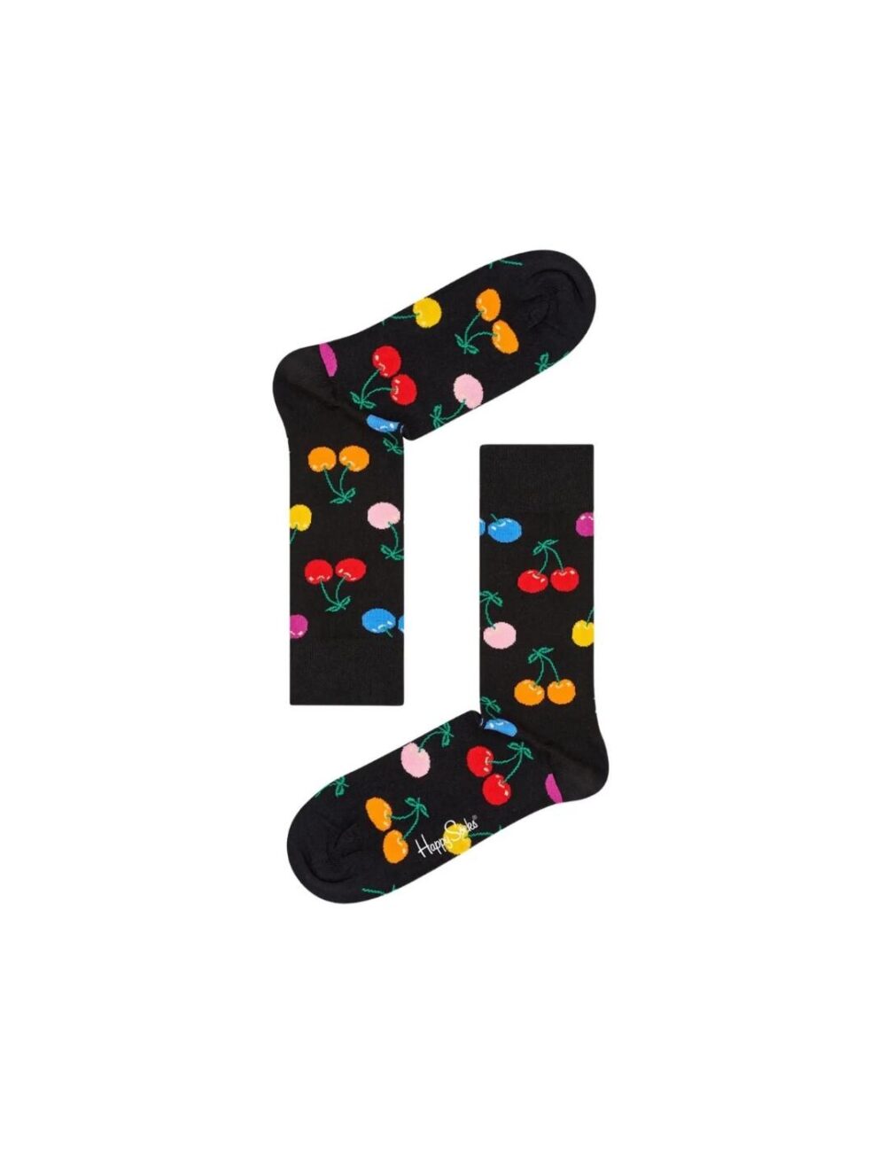 Happy Socks Cherry Sock - 9002 Black - 7-12 (UK) 41-46 (EURO)