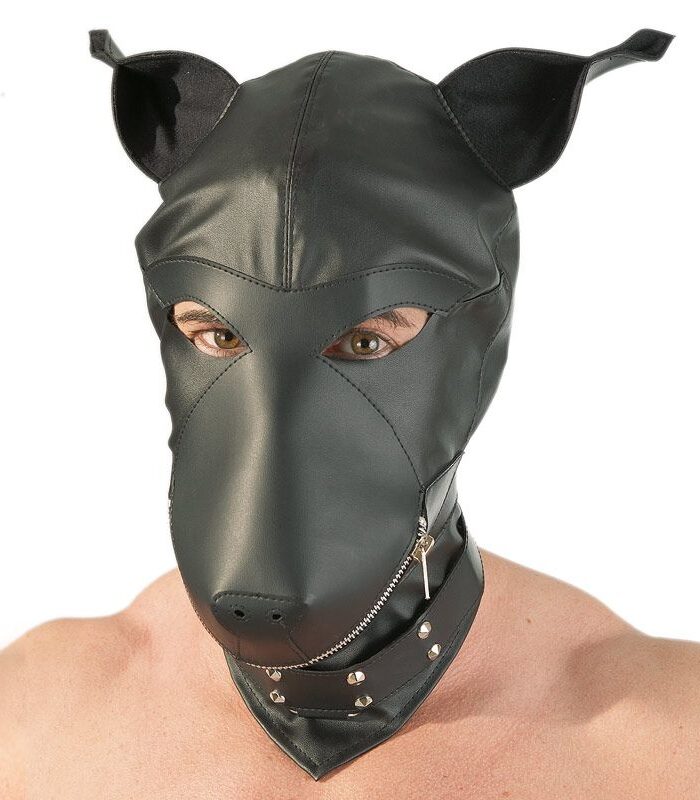 Imitation Leather Dog Mask