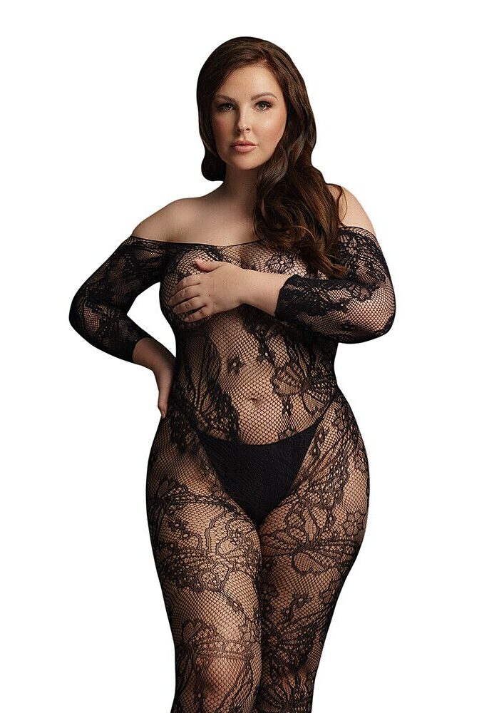 Le Desir Lace Sleeved Bodystocking UK 14 to 20