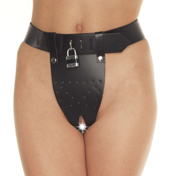 Leather Chastity Brief - M/L