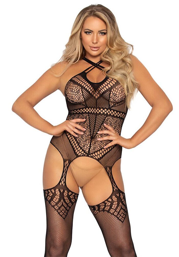 Leg Avenue Bodystocking with Straps UK 6 to 12