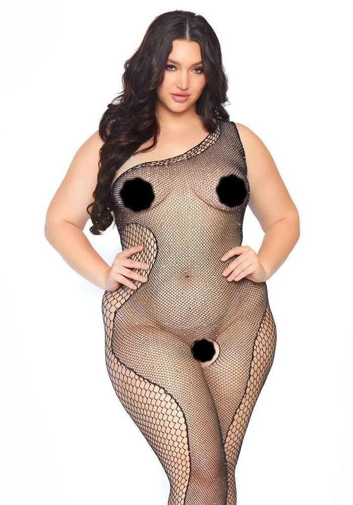 Leg Avenue Crystalized Bodystocking Plus Size UK 14 to 18