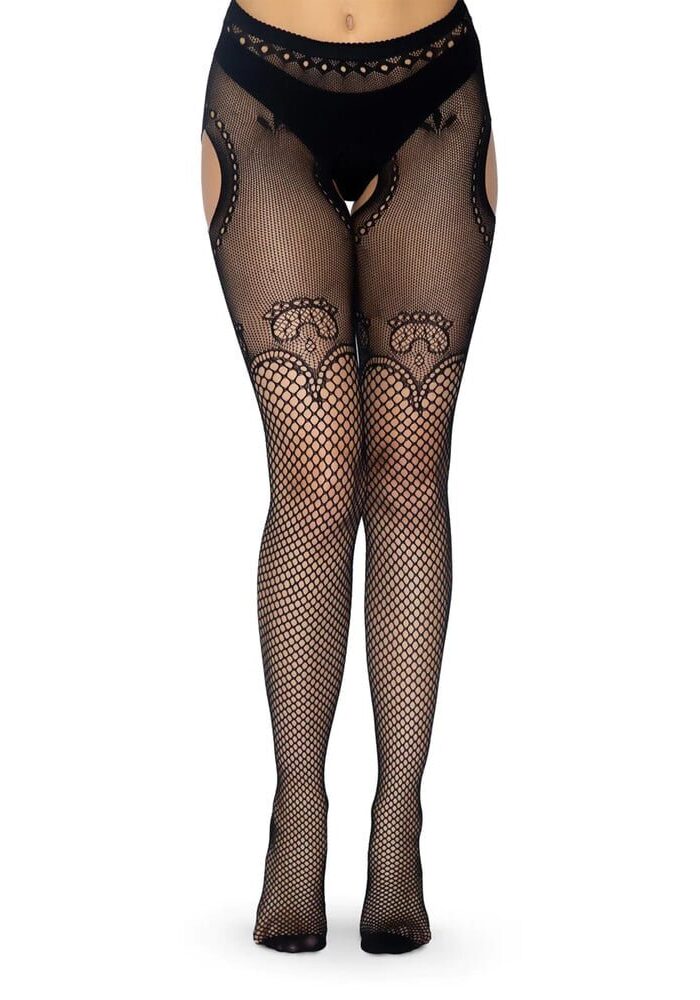 Leg Avenue Suspender Tight in Duchess Lace UK 6 to 12