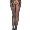 Leg Avenue Woven Bow Crotchless Tights