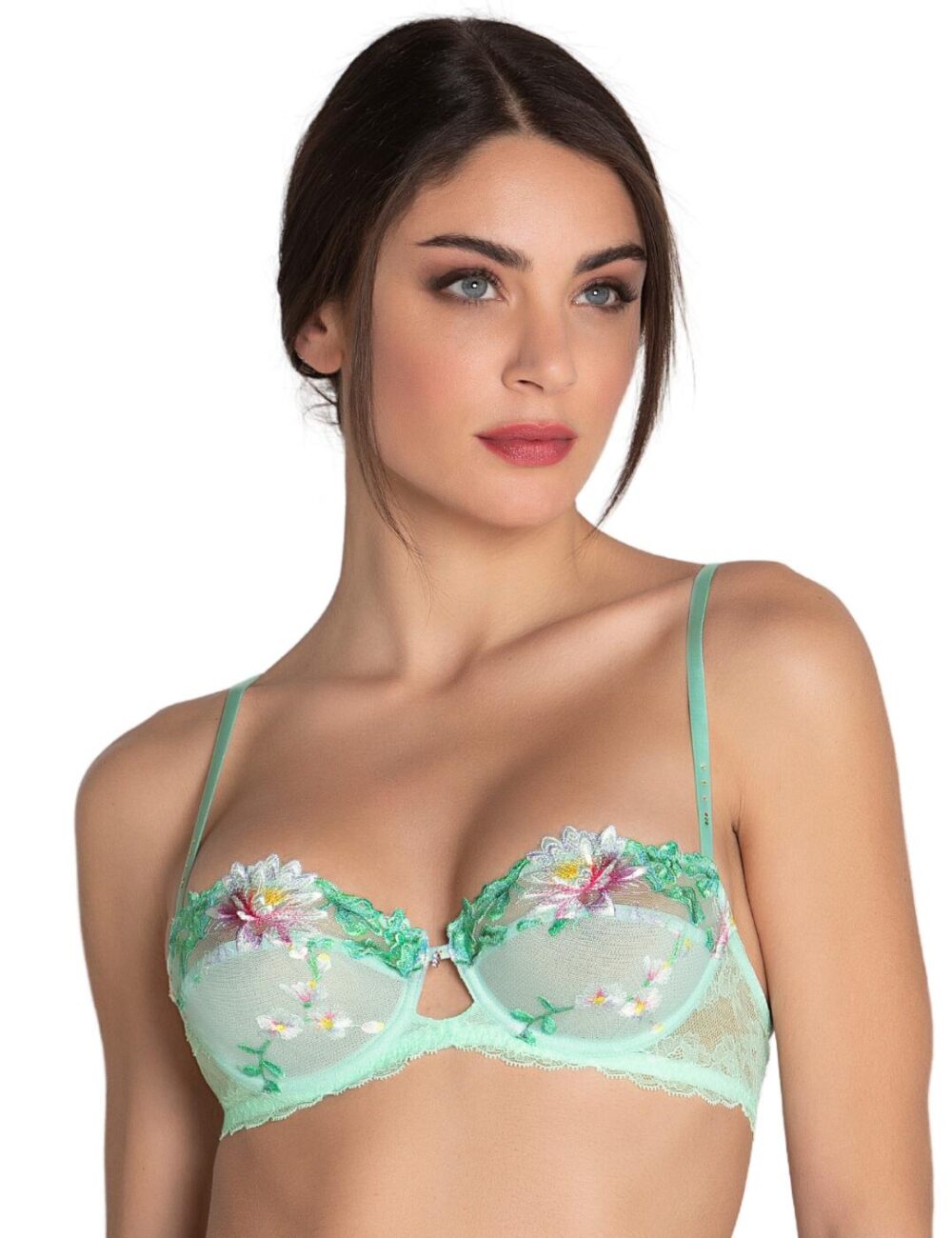 Lise Charmel Amour Nymphea Demi Cup Bra - Jade Aqua - 36B