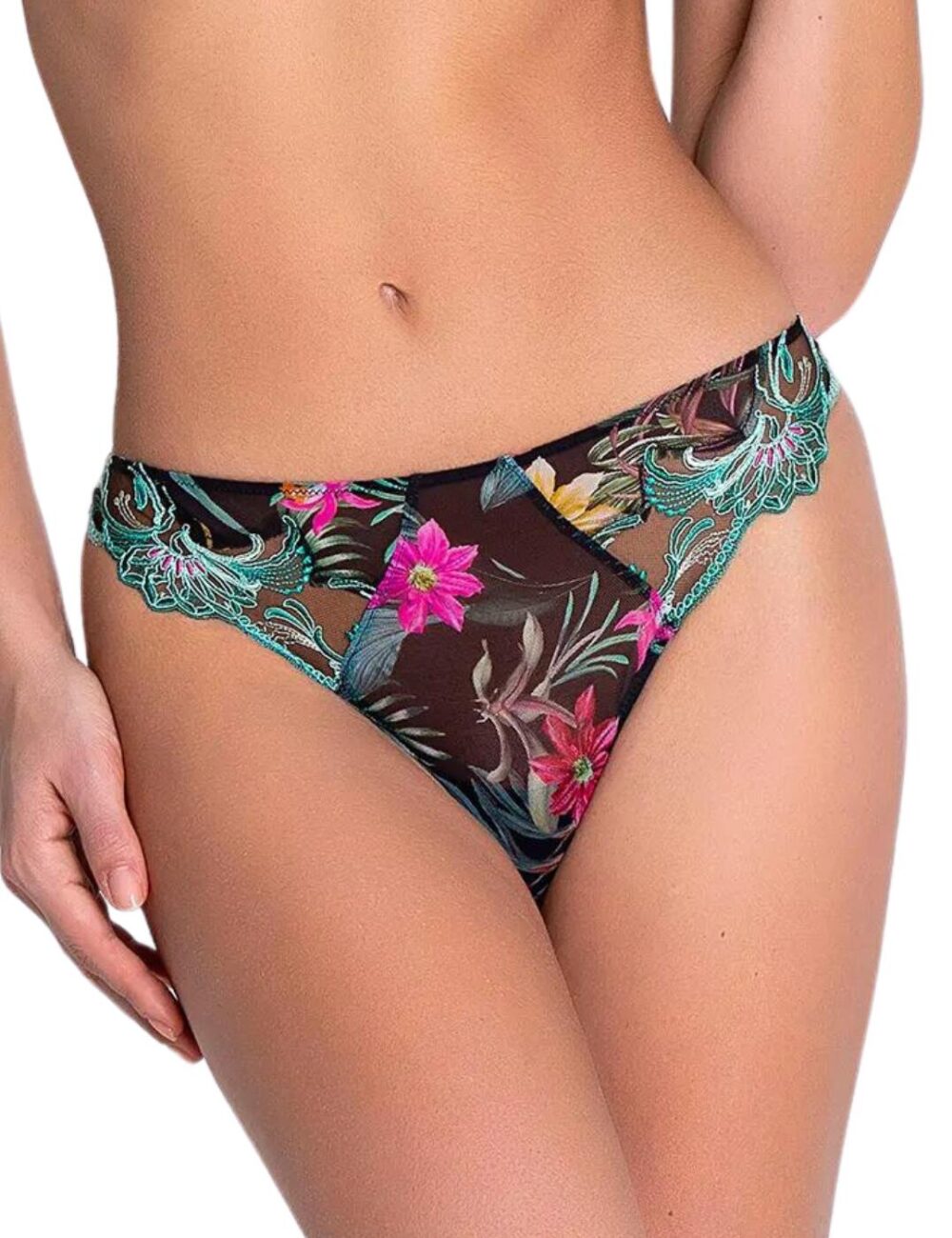 Lise Charmel Fleurs Etoiles Thong - Eclat Etoile - S - 10