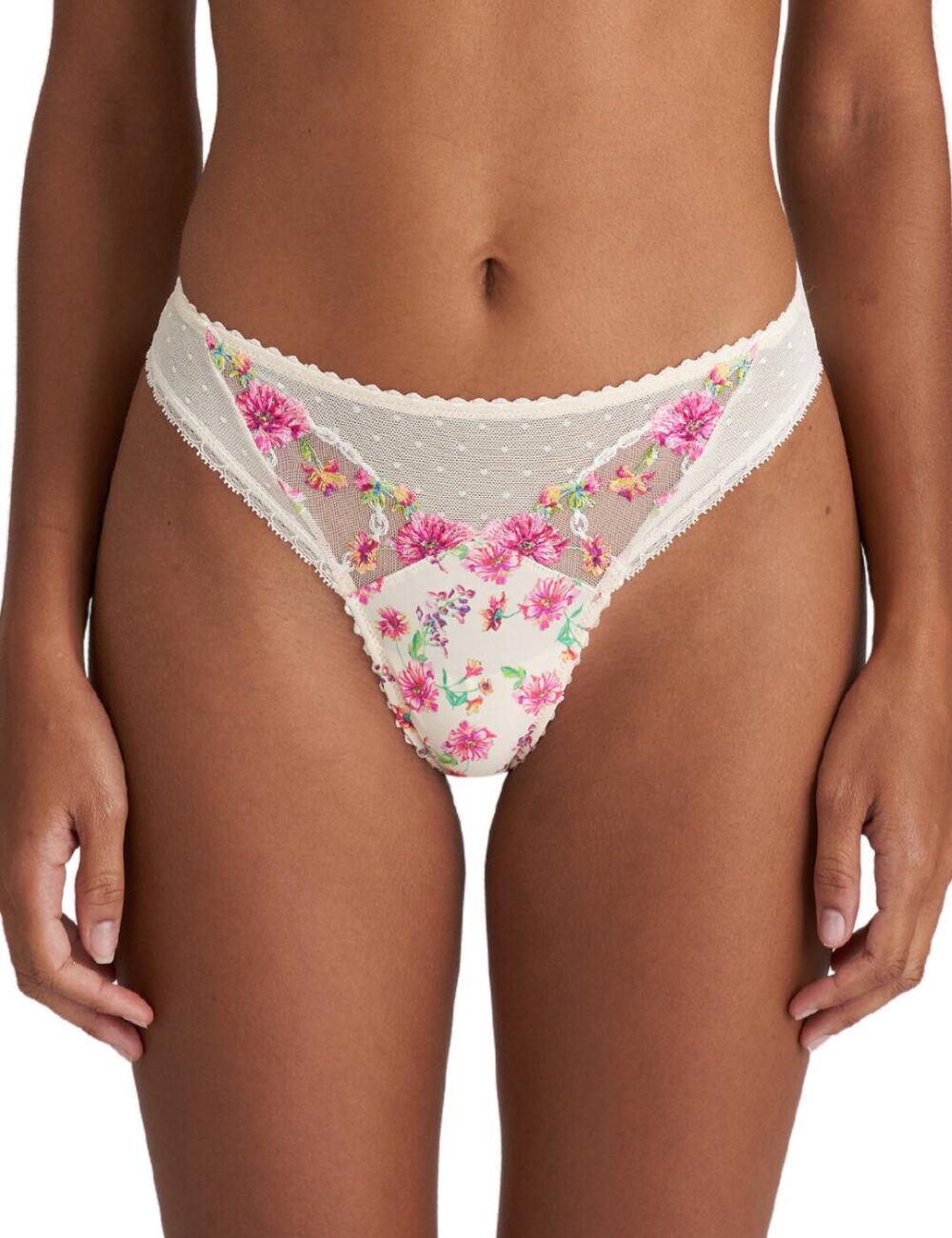 Marie Jo Chen Thong - Pearled Ivory - XS - 8