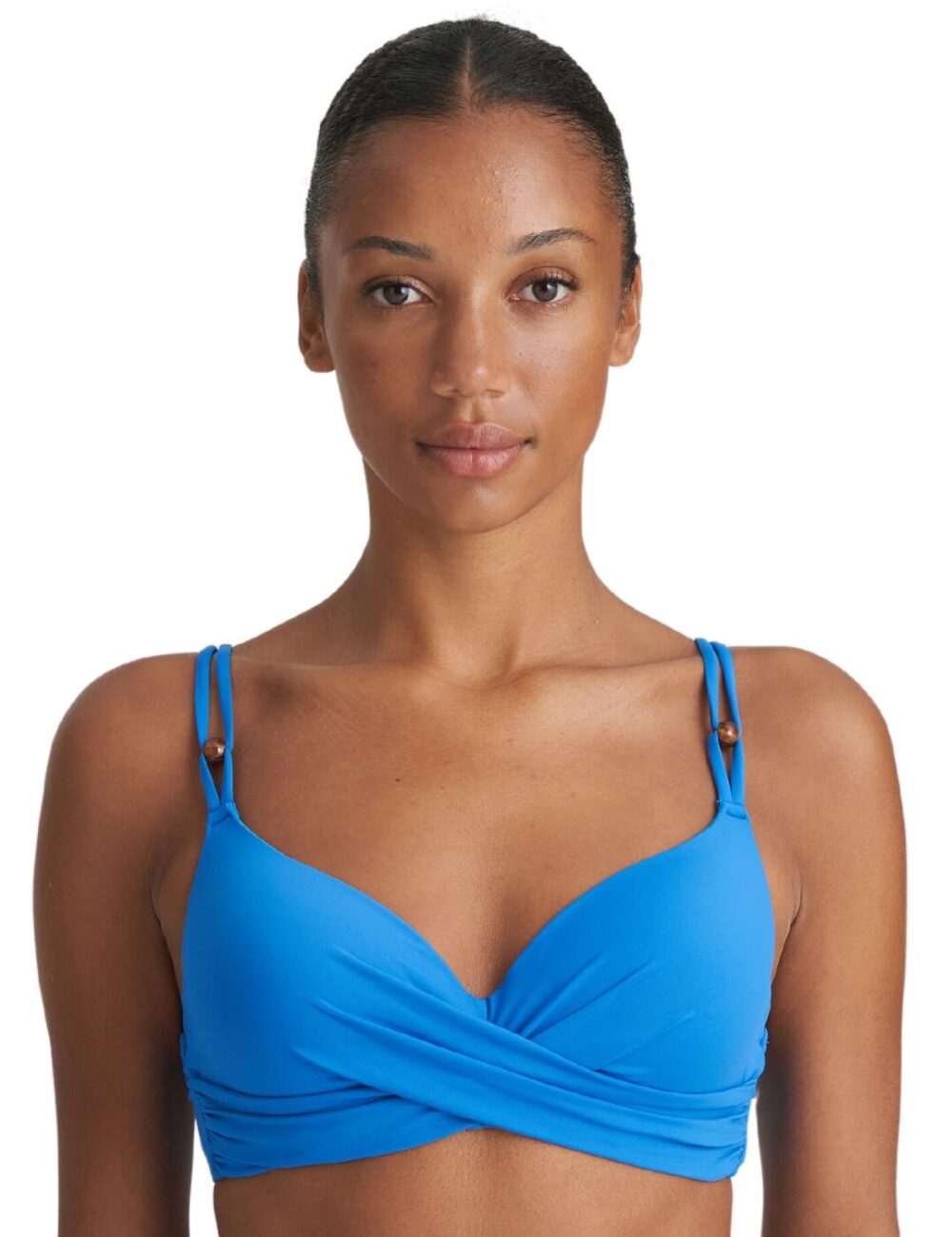 Marie Jo Flidais Padded Plunge Bikini Top - Blue Mistral - 32B