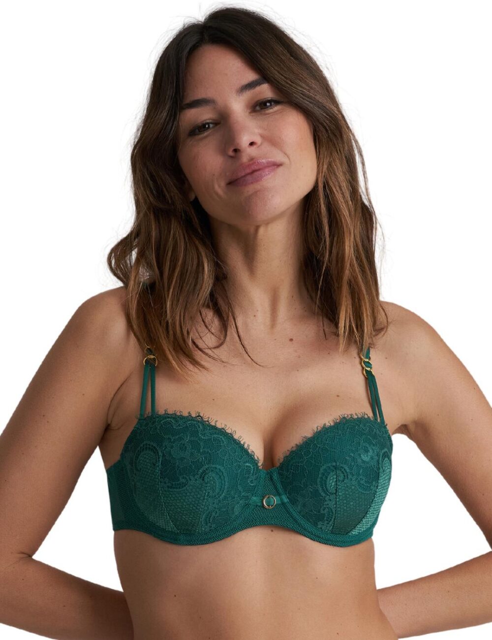 Marie Jo Junoo Padded Balcony Bra - Jasper Green - 34C