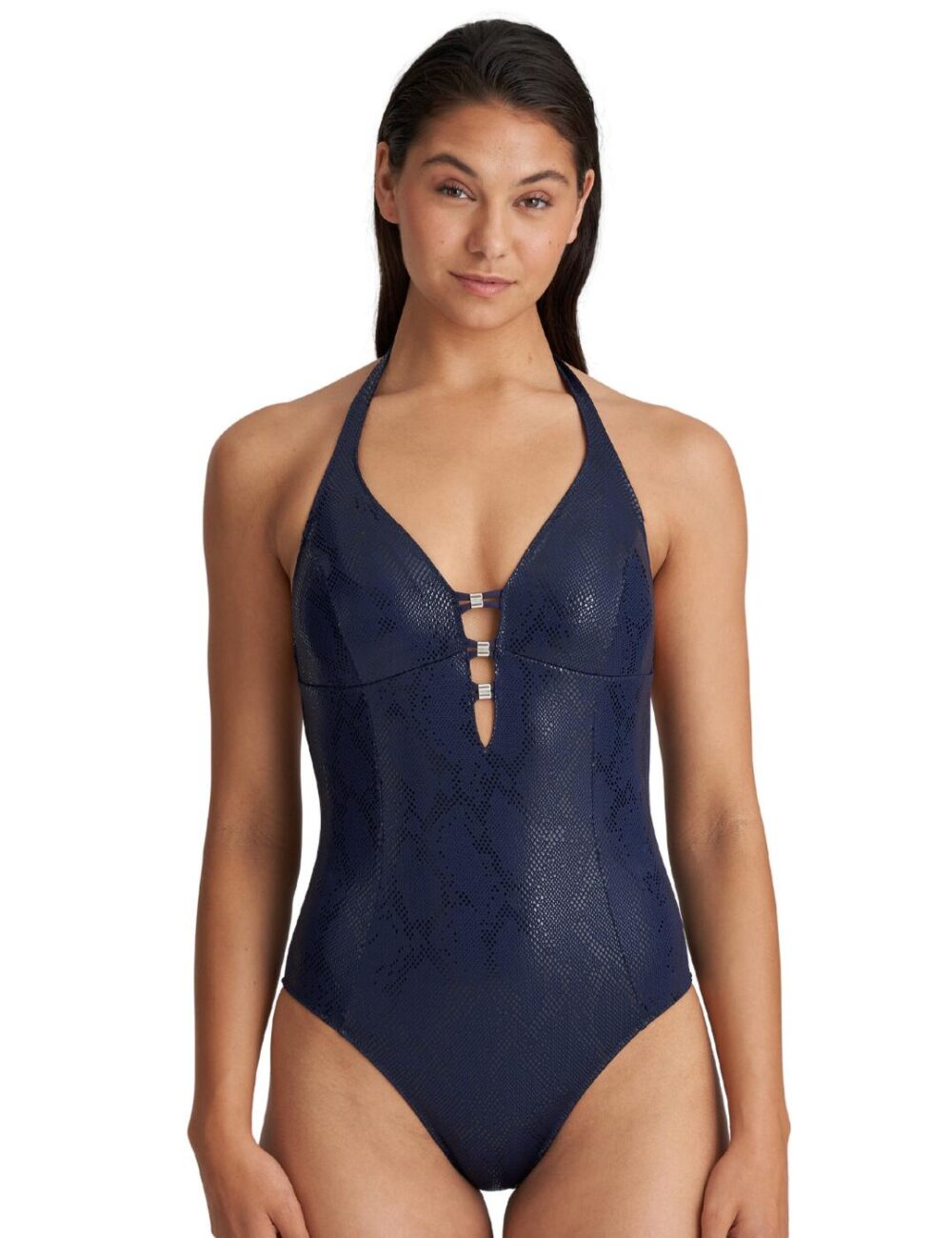 Marie Jo San Domino Padded Triangle Swimsuit - Evening Blue - S - 10