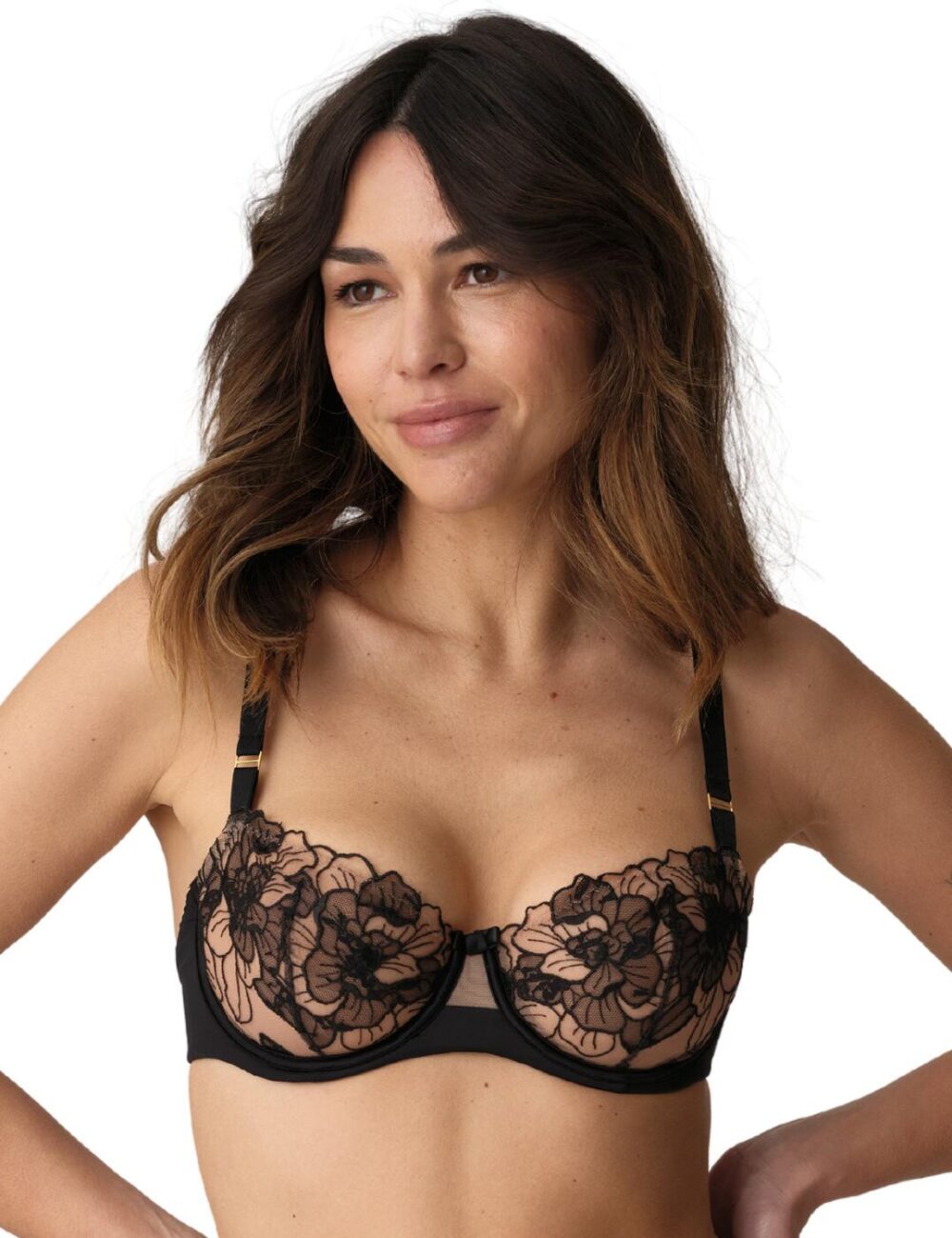 Marie Jo Sancha Balcony Vertical Seam Bra - Black - 32C