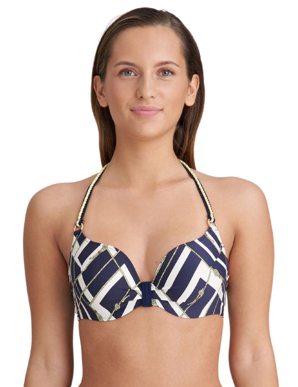 Marie Jo Saranji Padded Heart Shape Bikini Top - Majestic Blue - 34D