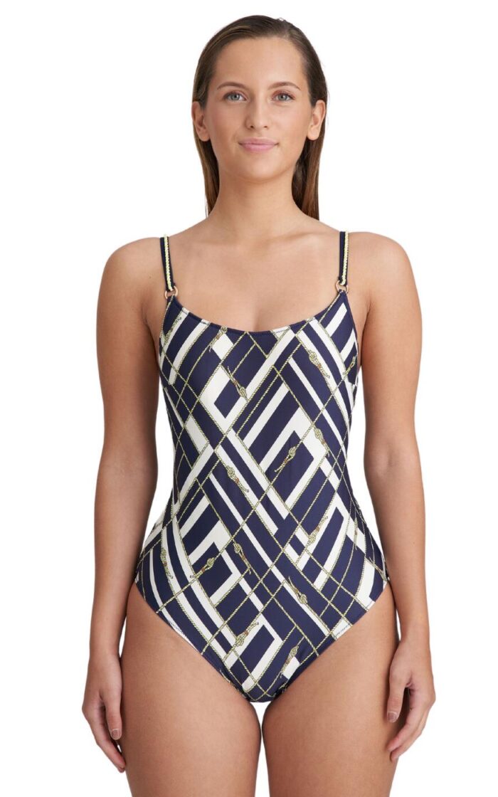 Marie Jo Saranji Padded Non Wired Swimsuit - Majestic Blue - 36E