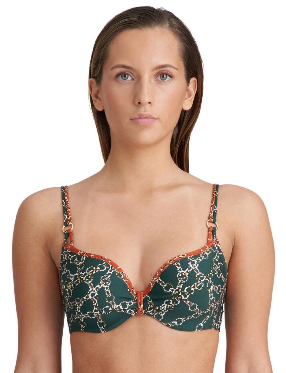 Marie Jo Tazar Padded Heart Shape Bikini Top - Malachite - 36A
