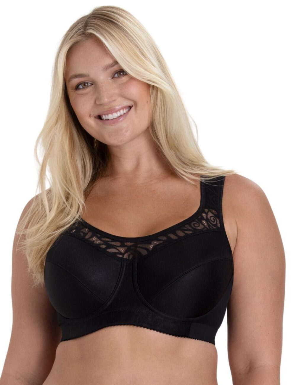 Miss Mary Of Sweden Cotton Simplex Bra - Black - 36B