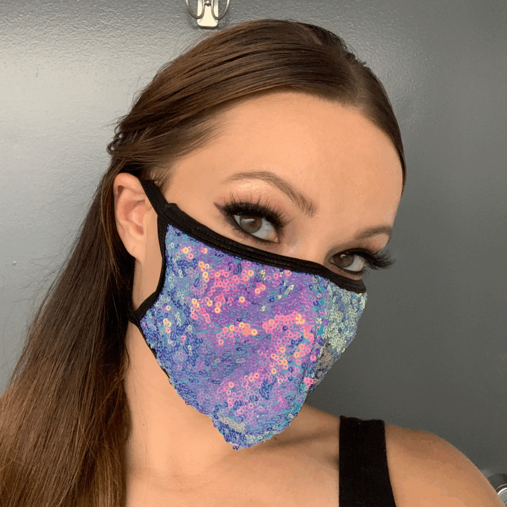 Multi Layered Face Mask - Sequin