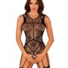 Obsessive Floral Net Crotchless Bodystocking
