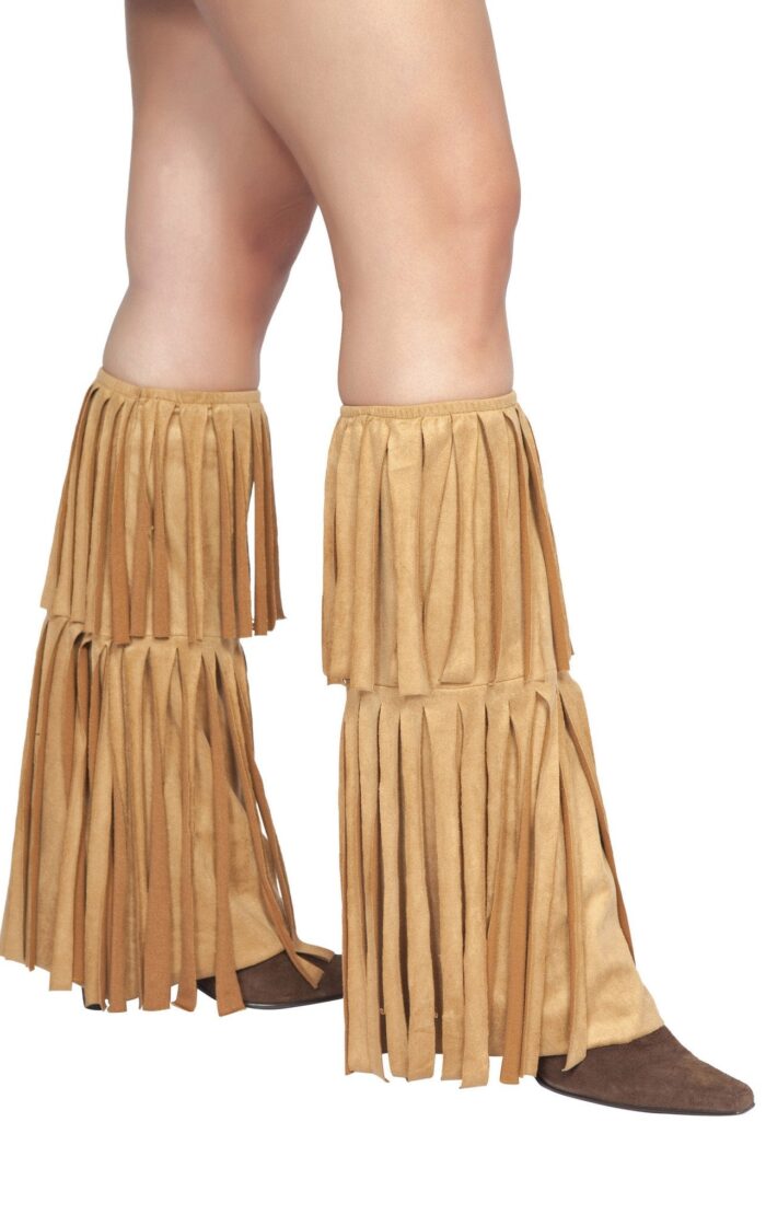 Pair of Suede Fringed Leg Warmers
