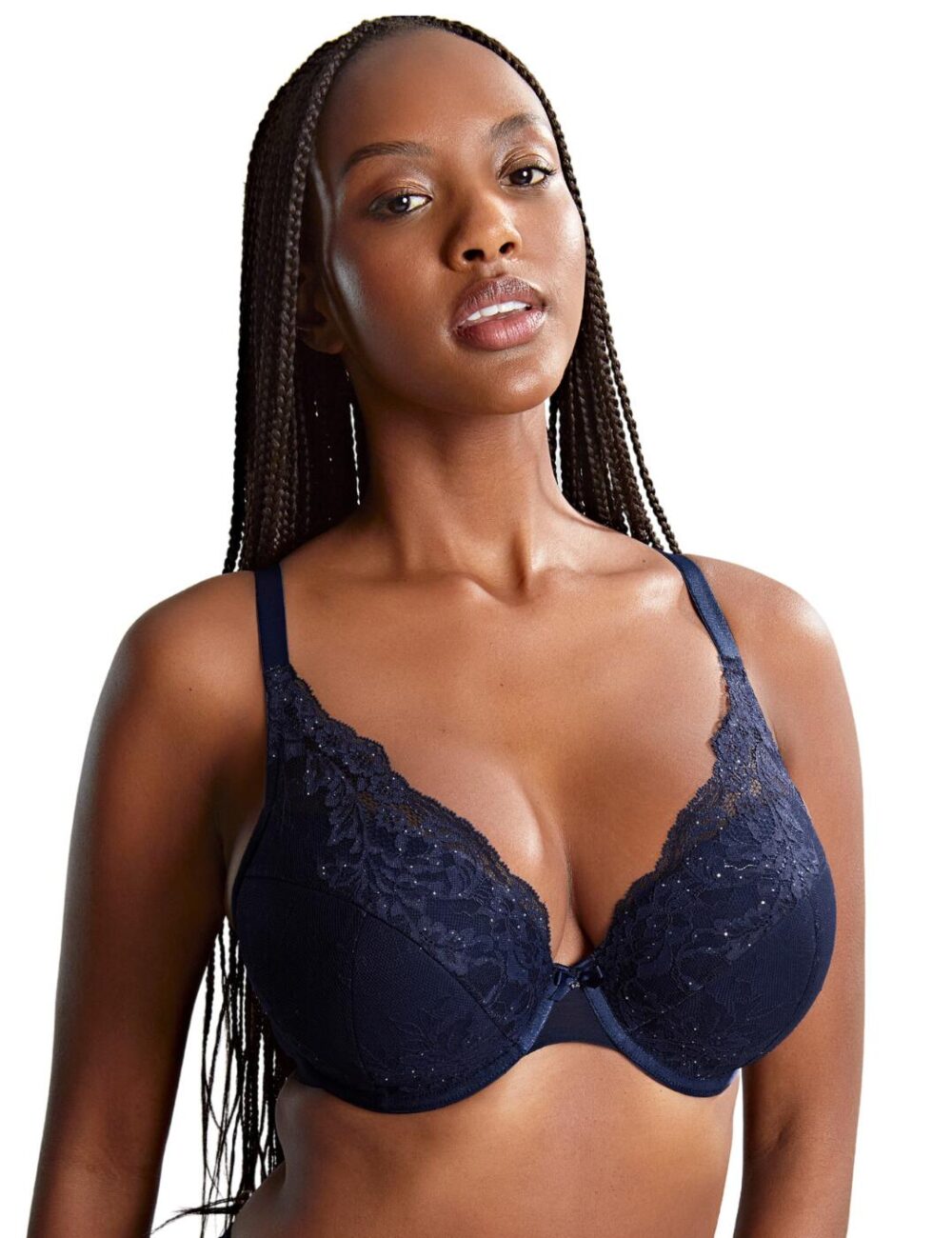Panache Ana High Apex Plunge Bra - Midnight Sequin - 32E