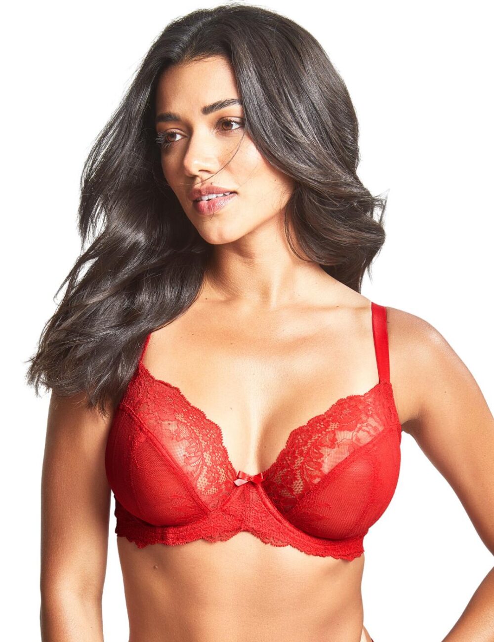 Panache Ana Non Padded Plunge Bra - Salsa Red - 28FF