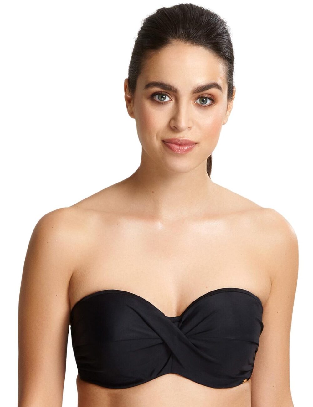 Panache Anya Riva Bandeau Bikini Top - Black - 32D