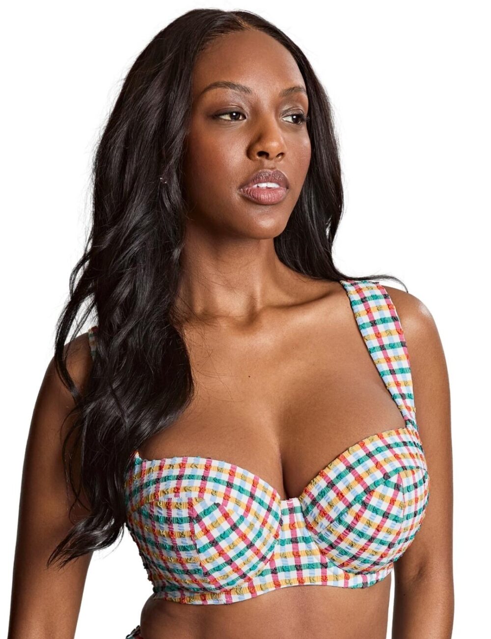 Panache Bette Balcony Bikini Top - Seersucker Multi - 30G