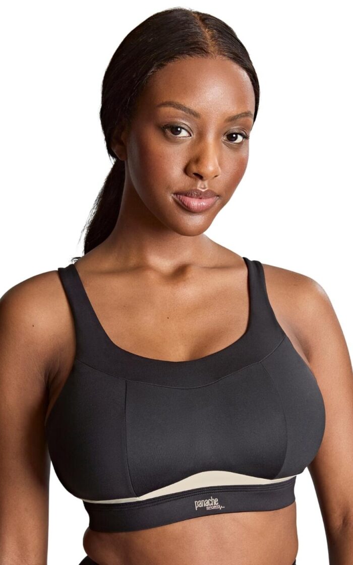 Panache Freedom Non Wired Sports Bra - Black/Chalk - 28B