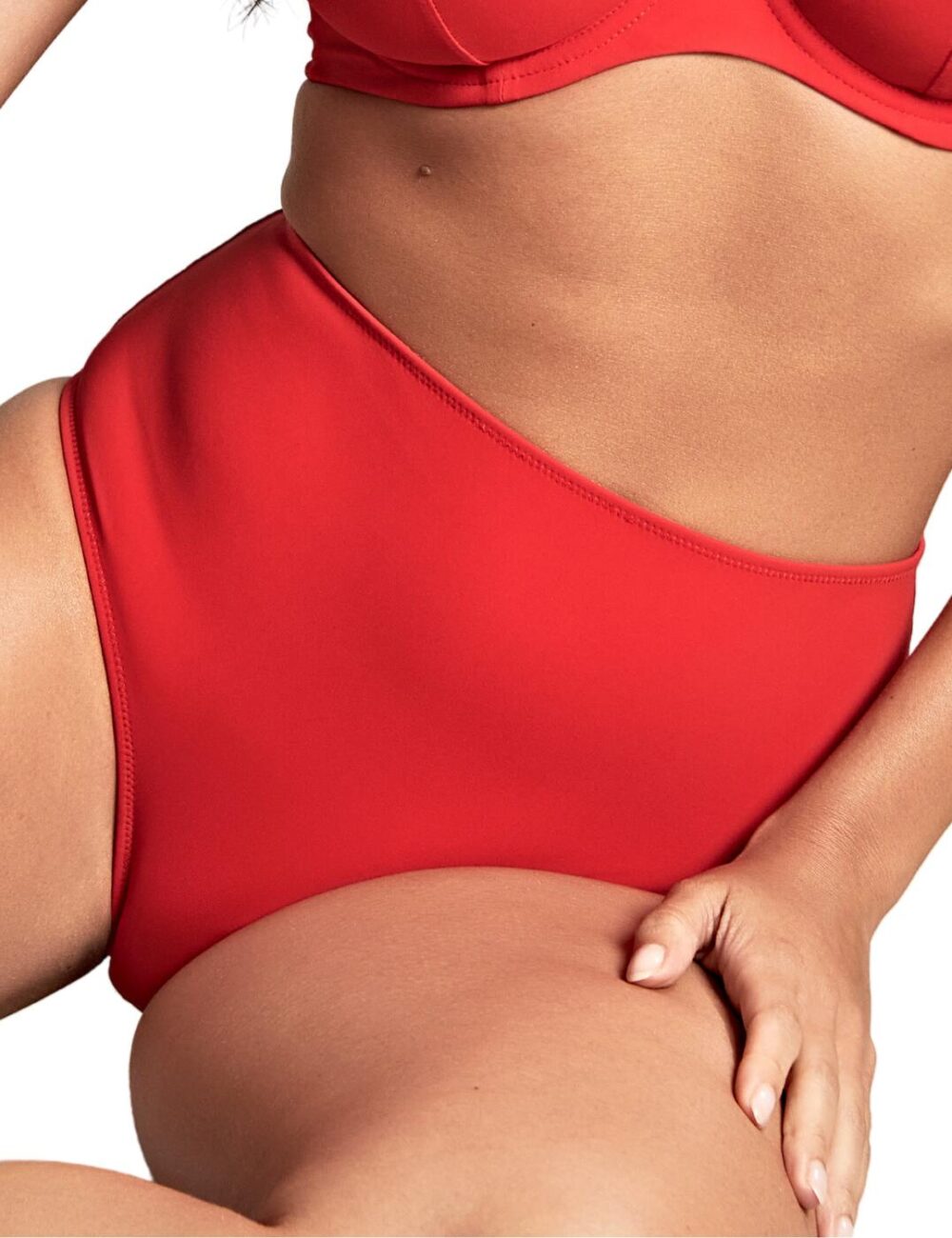 Panache High Waist Bikini Brief - Rossa Red - XS - 8