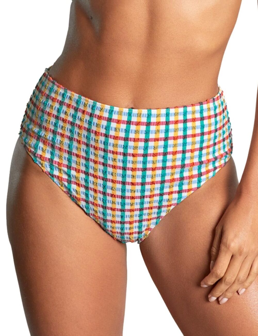 Panache High Waist Bikini Brief - Seersucker Multi - M - 12