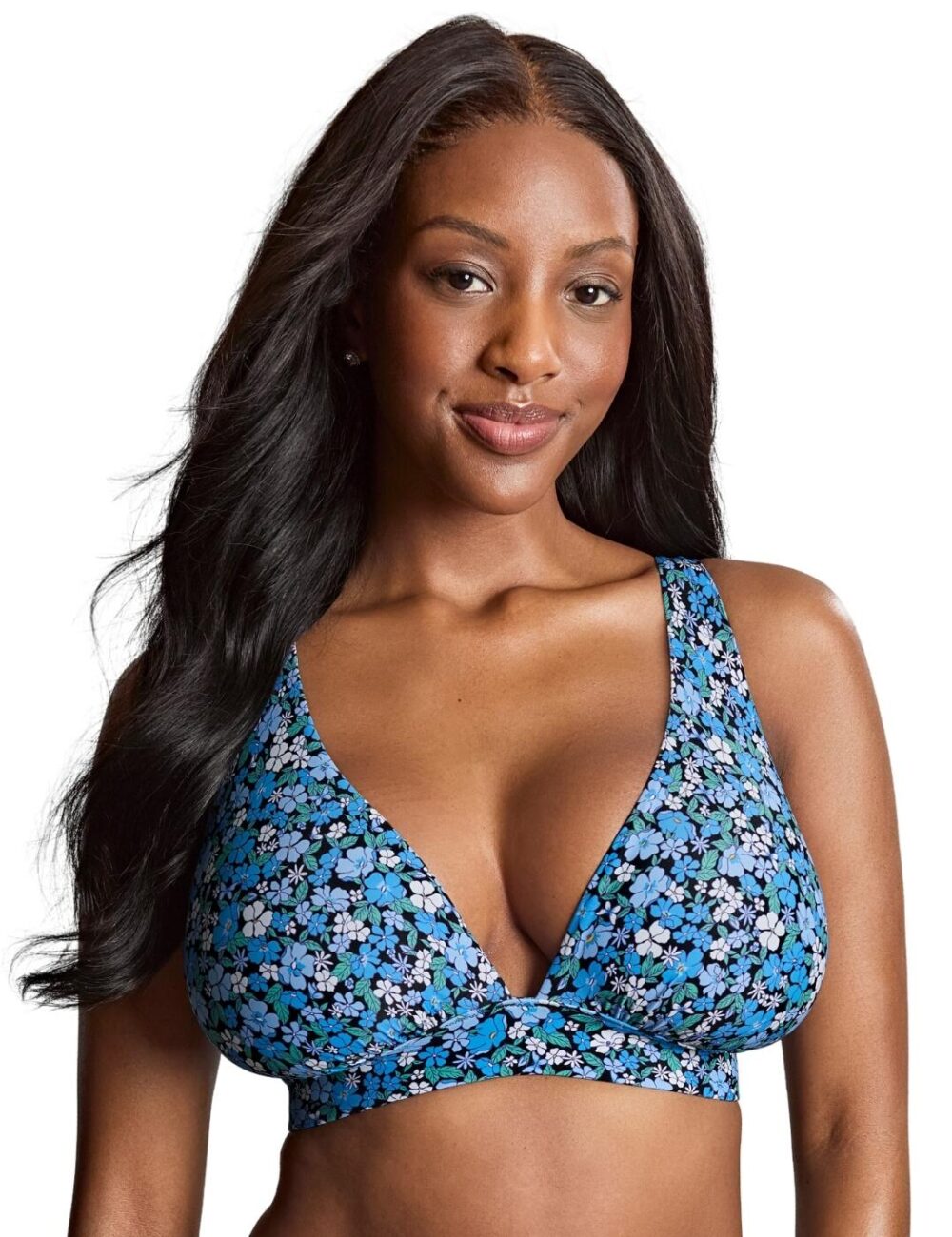 Panache Kara Non Wired Triangle Bikini Top - Posy Print - XS - 8