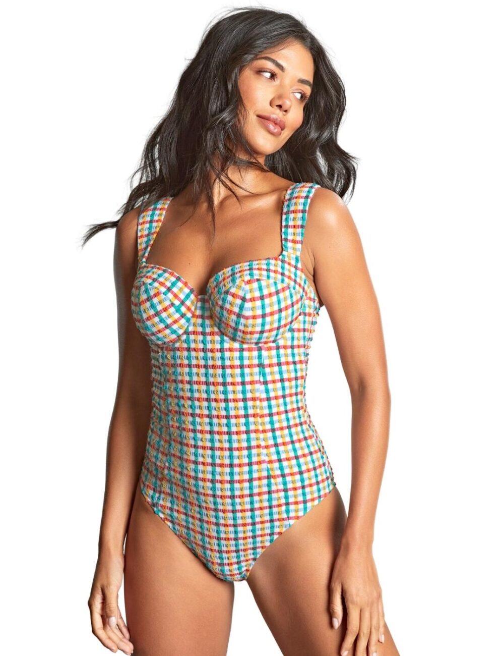 Panache Monica Balcony Swimsuit - Seersucker Multi - 30J