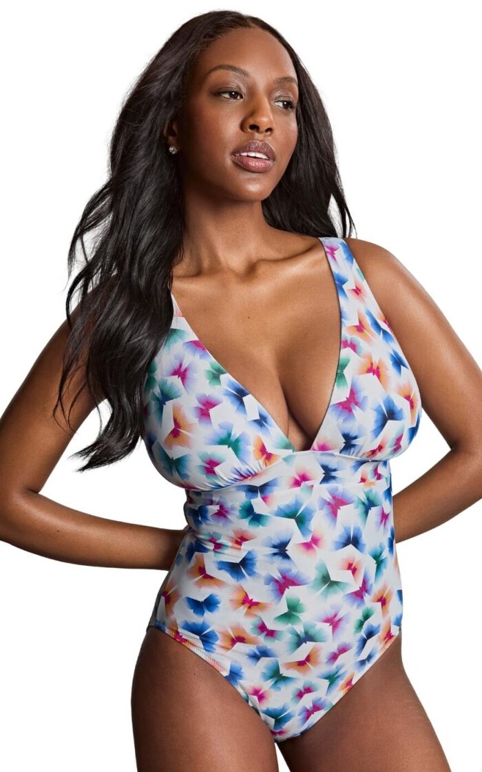 Panache Taylor Non Wired Swimsuit - Flutter Print - XS - 8