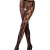 Passion Side Net Lace Crotchless Tights