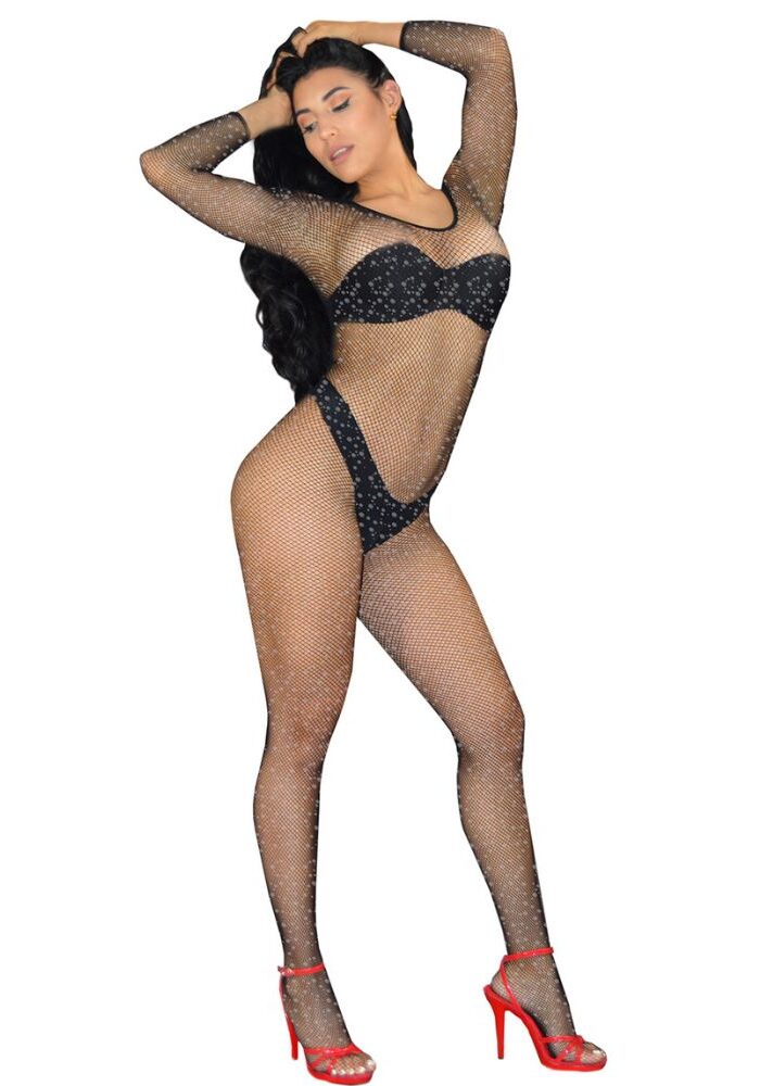 Pearl & Poseidon Fortuna Crotchless Sparkle Bodystocking
