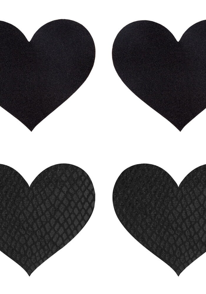 Peekaboo Pasties Black Hearts
