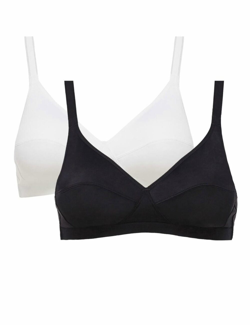 Playtex Basic Micro Support Soft Cup Bra 2 Pack - Black/White - 36D