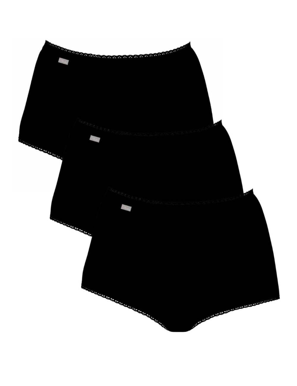 Playtex Cherish Pure Cotton Maxi Brief 3 Pack - Black - M - 12