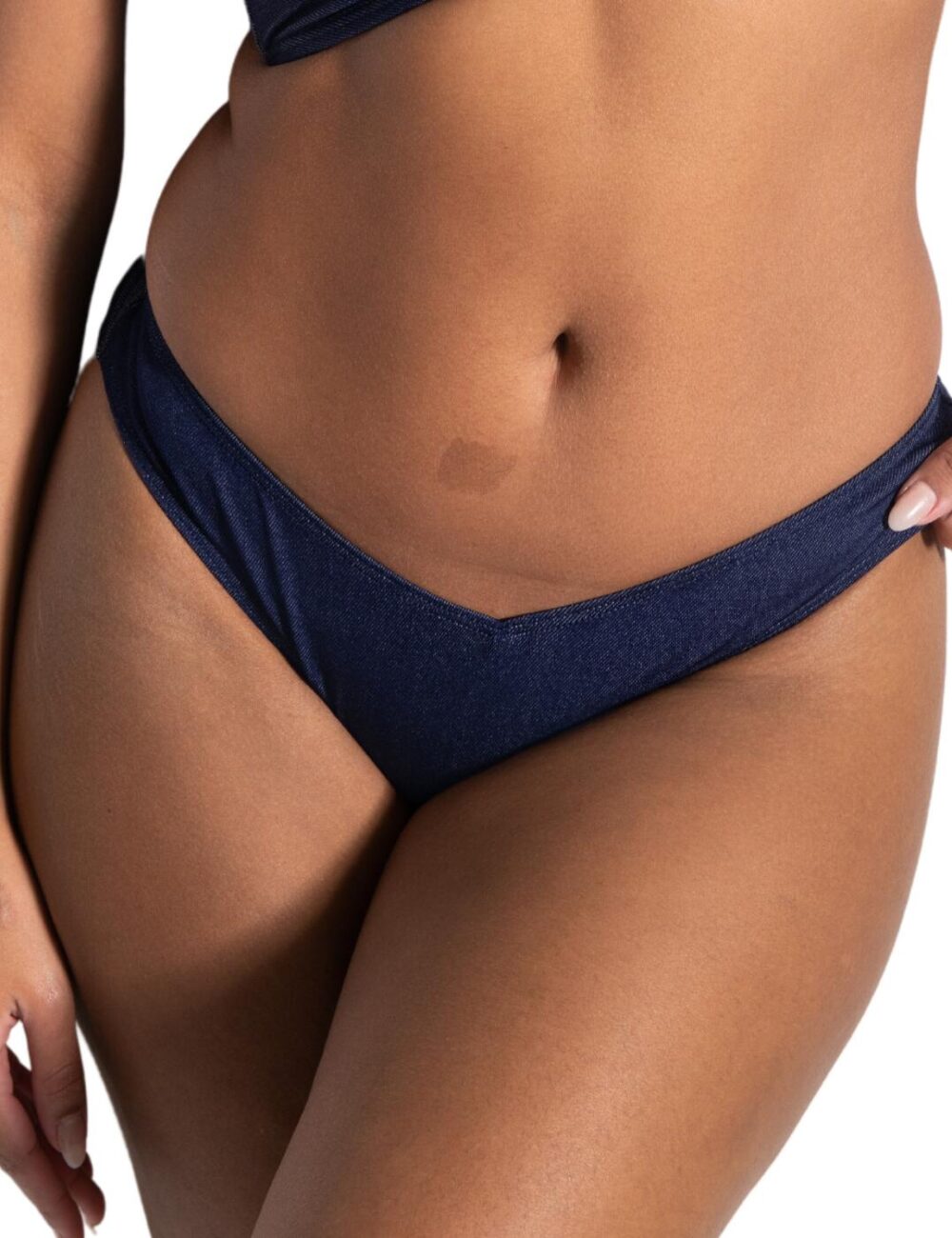 Pour Moi Adelaide Denim V-Shape Bikini Brief - Blue - XL - 16