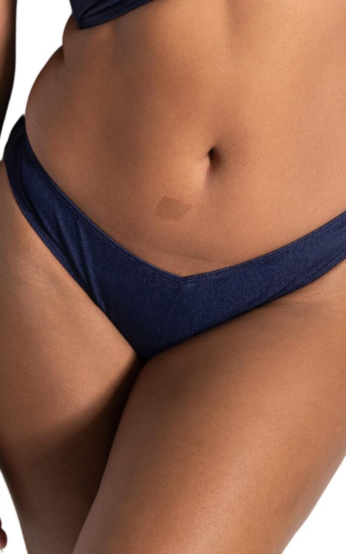 Pour Moi Adelaide Denim V-Shape Bikini Brief - Blue - XL - 16
