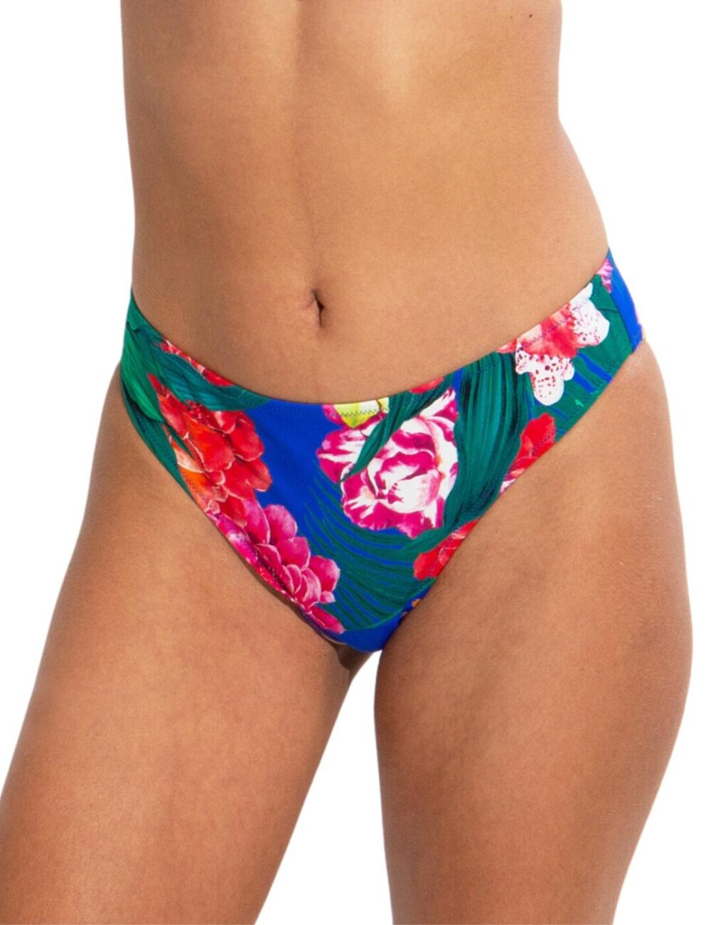 Pour Moi Antigua Bikini Brief - Blue Floral - 2XL - 18