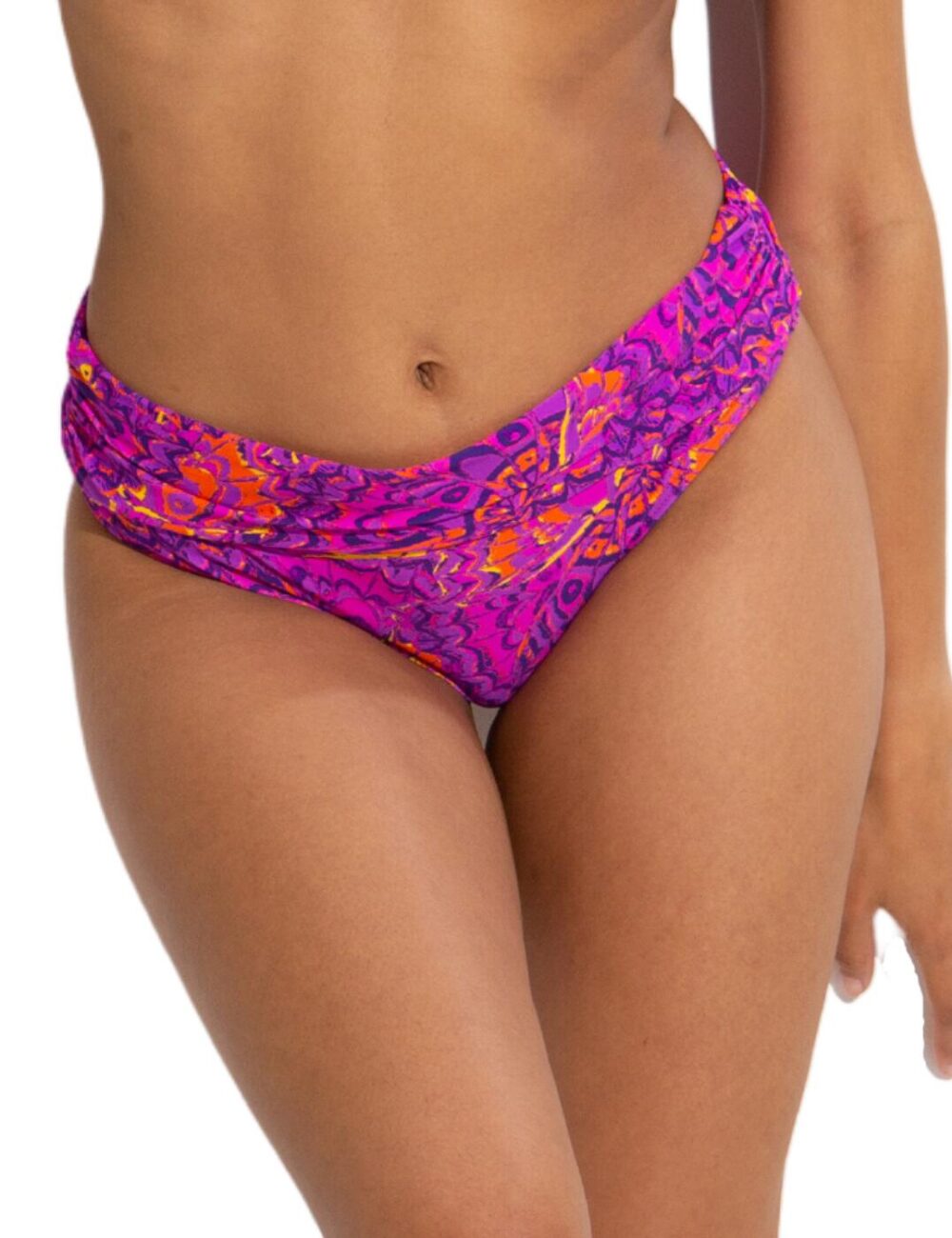 Pour Moi Bermuda Fold Over Bikini Brief - Multi - S - 10