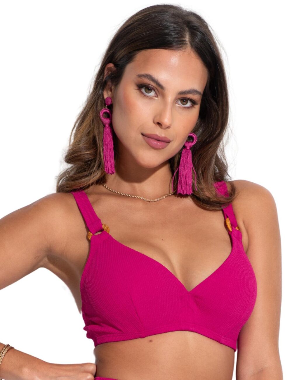 Pour Moi Cali Hidden Wire Bikini Top - Pink - 32D